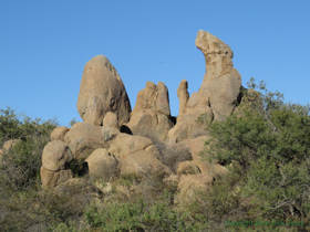 A cool sculpted granite outcrop along AZT Passage 13.