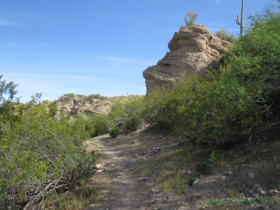 Passage 15 winds through some sedimentary bluffs.