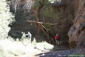 Brian D. and Brad hiking in Hell Hole Canyon