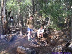 Shannon and Lori start a fire.