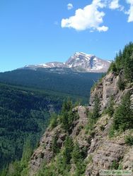 Heaven�s Peak from a viewpoint along the Going to the Sun Road.