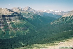 The view into the Nyack/Coal Creek valley from near Dawson Pass.