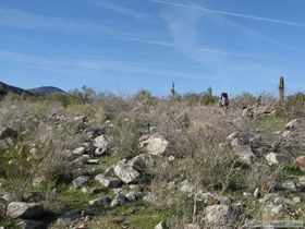 Hiking the last stretch to the truck.
