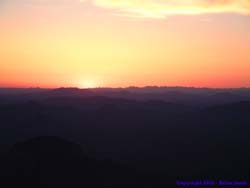 A beautiful sunset from the top of Mt. Ajo