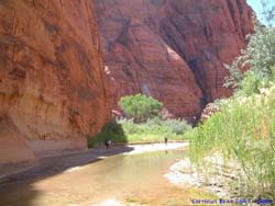 Brian and Jeff hiking along the Paria River.