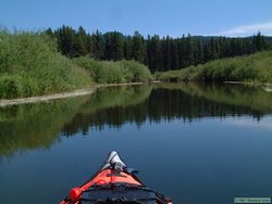 Paddling down the Clearwater River.