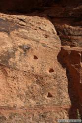 An ancient toe-and-hand trail up to the cliff dwellings. These things are smaller and more precarious than they look.